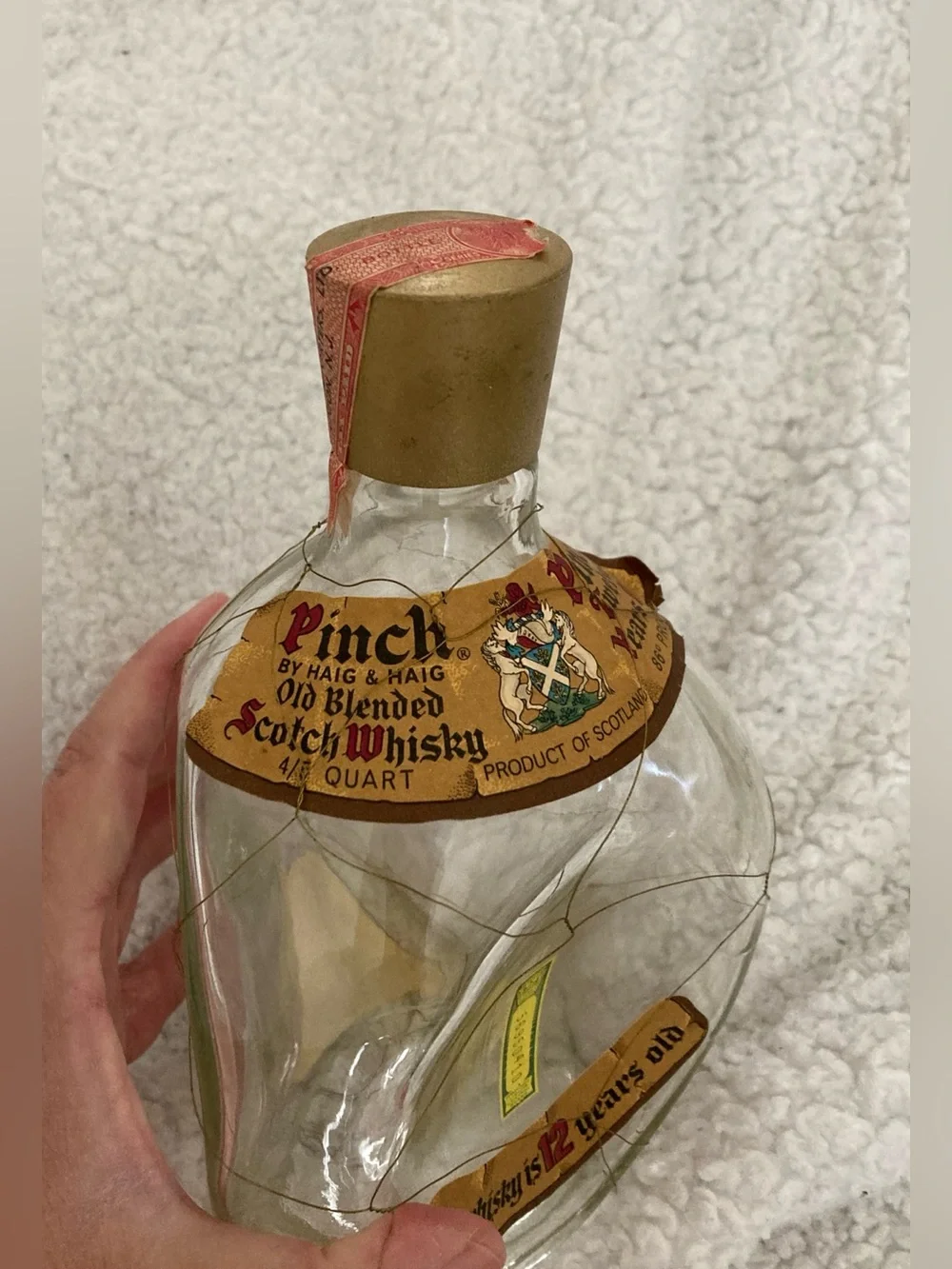 Pinch Old Blended Scotch Whisky Decanter - EMPTY vintage bottle